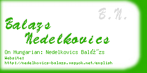 balazs nedelkovics business card